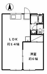 明和荘Ａ棟の物件間取画像